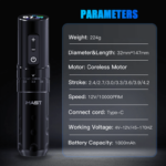 Mast Flip 3 Kablosuz Tattoo Makinesi Kalemi Gelişmiş Set (2 Bataryalı Versiyon) - Görsel 4